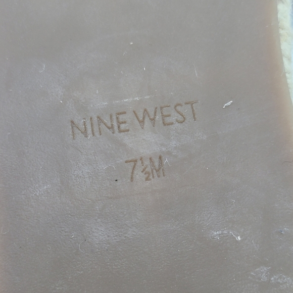 Nine West Pink Even Studded Espadrille Slide Sandals Size 7.5 - Picture 8 of 11